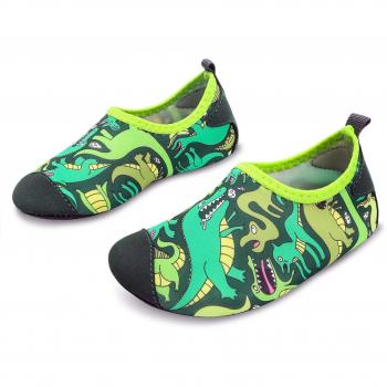 L-RUN Junior Swim Skin Socks for Beach/Yoga, Dinosaur Pattern