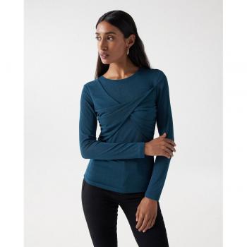 Camiseta de mujer de manga larga con detalle cruzado Salsa Jeans