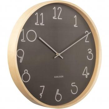 Natural Dark Grey 40 cm Wall Clock by Karlsson Sencillo