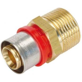 Raccordo diritto maschio a pressare per tubo multistrato 1/2 Ø16x2 Tiemme