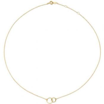 Unisex Gold-Double-Circle-Halsband – Jackie Gold Edition
