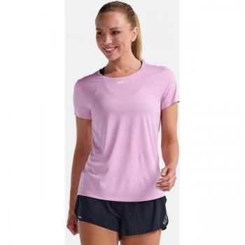 T-shirt Femme 2XU Light Speed Tech Rose Pastel XS