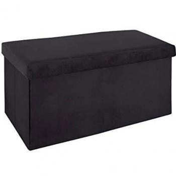 Pouf doppio Tess in velluto grigio Atmosphera