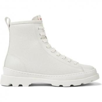 CAMPER Brutus Women's White Cotton Ankle Boot (Size 37)