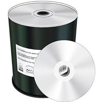 DVD+R MediaRange Recouvert d'Argent, Capacité de 4,7 Go, Paquet de 100 en Cake Box