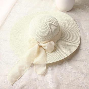 Summer Sun Hat for Women with Soft Top and Bow