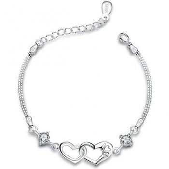 Elegante Damenarmband mit Herz-Design und Gravur I Liebe U