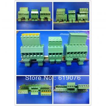 10pcs UL approved 5.08mm Pitch 4 Pin Screw Terminal Block Connector Din Rail Mount
