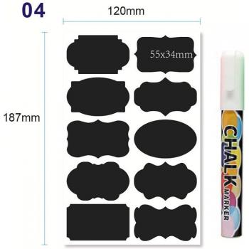 10PCS Kitchen Label Stickers with Marker for Jam and Spice Jars