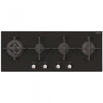 Plaque gaz intégrée Airlux AV145HBK noir 4 zones
