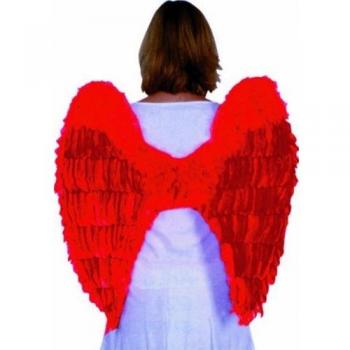 Ali con piume rosse 50 cm per Halloween