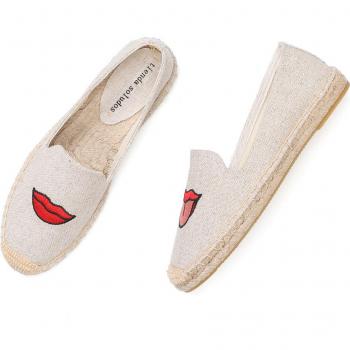 Soludos Hemp Straw Fisherman Flats