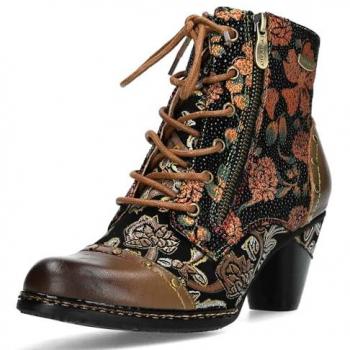 LAURA VITA Damen Stiefel mit modischem Blockabsatz