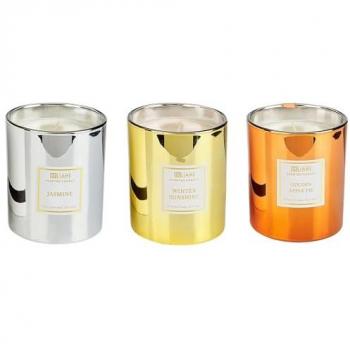 Set di 3 Candele Profumate in Cera di Soia 100% con Fragranze Frutta Fresca e Floreale