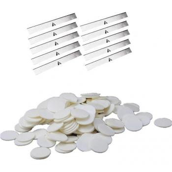 Kit de Velas DIY con 200 Pegatinas de Mecha y Soporte Metálico