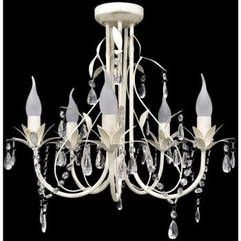 Torana Lustre suspendu en cristal avec 5 douilles d’ampoule
