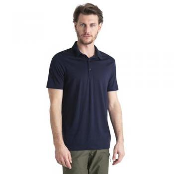 Icebreaker Merino 150 Tech Lite III S/S Polo Merinotröja Herr Storlek L Färg blau