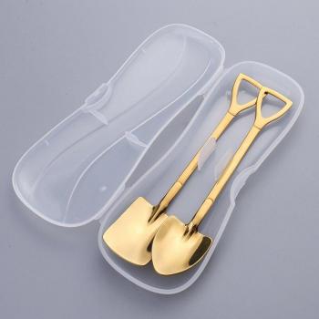 Retro Stainless Steel Coffee and Ice Cream Spoon Set