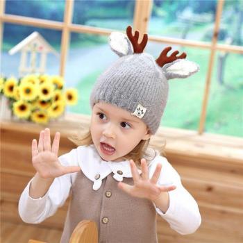 Toddler Antler Knit Cap for Winter