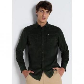 Chemise homme en micro velours côtelé XL