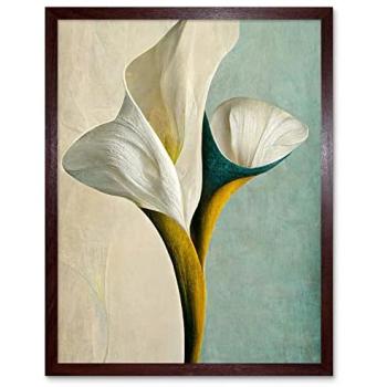 Minimalist Lily & Duck Print – 12×16 Framed Poster