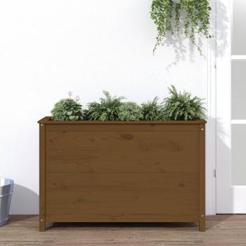 Horta Elevada VidaXL 119,5x40x78cm Pinho Castanho-Mel