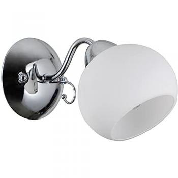 Modern Chrome Wall Sconce with White Shade E27