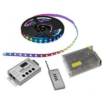 Power & Handel EUROLITE RGB-LED-Pixel-Strip (5 m) mit Regler und 5 V Trafo
