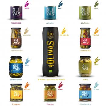 OLIVAS Spanische Gourmet‑Oliven – Großset mit Bio‑Nativöl