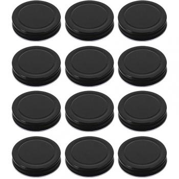 Black Mason Jar Storage Caps