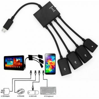 Chargeur à quatre sorties micro USB