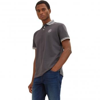 Polo Tom Tailor gris de manga corta