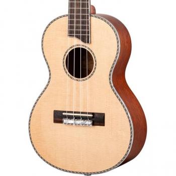 MAHALO Pearl Series Tenor Ukulele mit Sitka‑Fichte Deck, Einzelplatte, MP3‑Track