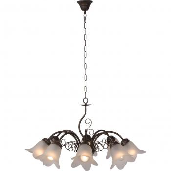 Lucide Luberon Leuchte 8xE14 D 70 cm – mattes Glas/Rust-Design