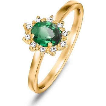 CHRIST Ring für Damen – 585er Gelbgold, 1 ct Emerald
