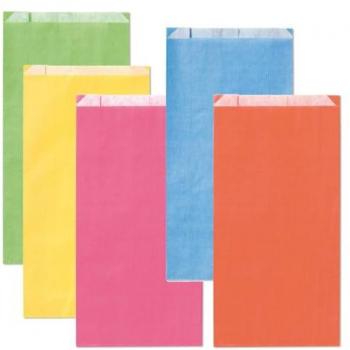 Sacchetti kraft 8×16+2,5 cm, tinture unite chiare assortite – Rex Sadoch