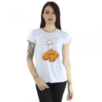 Women’s Aristocats Pumpkin Cotton Tee (Grey) – L