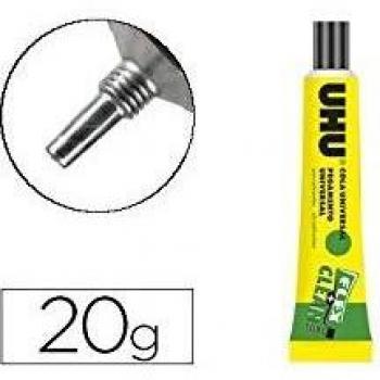 Pegamento UHU universal Flex + Clean sin disolvente 20 gr unidad 78523-39482
