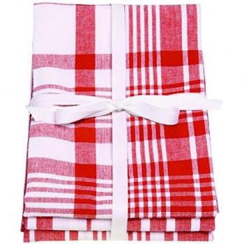 Dexam Love Colour Trio: Extra Large Tea Towels in Scarlet and Red (Set of 3)
