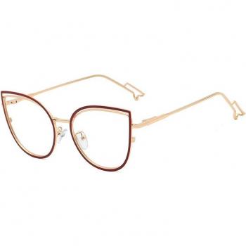 Lunettes œil de chat avec monture dorée
