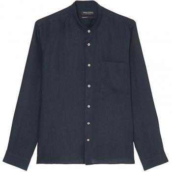 Marc O'Polo Regular Fit Leinenhemd für Männer, Dunkelblau, S