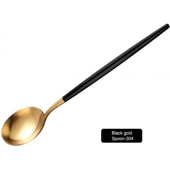 Schwarzes und Goldenes Besteck aus 304 Edelstahl