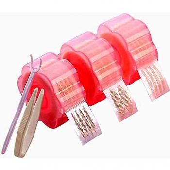 Kit 1800 Bandes Invisibles avec Pinces Épiler – Couleur Chair