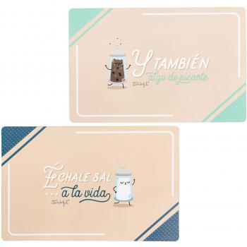 Set de Manteles Individuales Échale Sal a la Vida de Mr. Wonderful