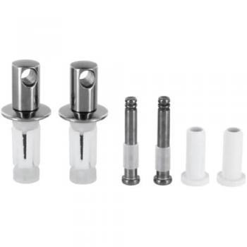 Set di cerniere per sedile copriwater serie Mia in acciaio inox, J4555BJ, Cromato