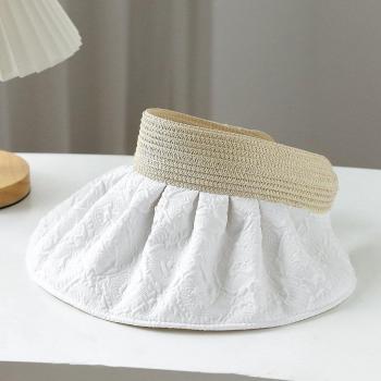 Cokk Zomer Hoeden Voor Vrouwen Leeg Top 15 cm Brede Rand Dubbelzijdig Zonnehoed Vrouwelijk Zonnescherm Ademend Casual Zonnehoed Koreaanse Gorro