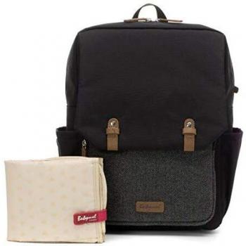 Babymel Wickelrucksack ECO George Schwarz-Tweed