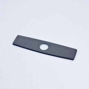 Quyanre Placa de Grifo de Cocina 10 en Cromo Negro y Níquel Cepillado
