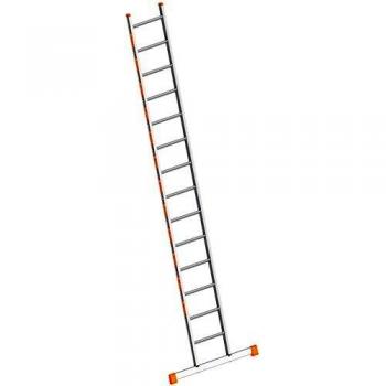 Layher 1054014 Sprossenanlegeleiter Topic Aluminiumleiter 14 Sprossen, 3,95 m