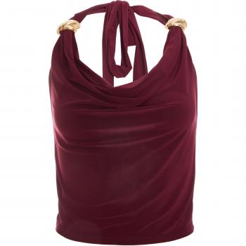 Ruby Buckle Design Crop Top